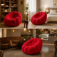 Canapé individuel moderne de designer, design bulle, courbé et rembourré, pour salon, mobilier de maison, vente en gros