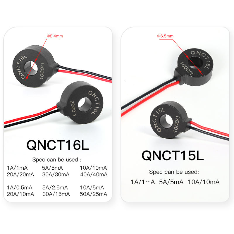 Small AC Current Transformer CT 5A 2.5mA 10A 10mA 20A 20mA 30A 15mA 50A 25mA 100A 50mA 1 2000:1 1000:1 Mini Current Transformer