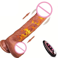 Bestseller Fernbedienbare Flüssigsilikon-Heizvibratoren Realistischer Klitoris-Dildo Stoßvibratoren für Frauen Masturbatoren