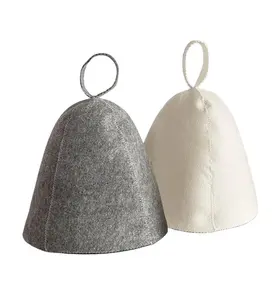 หมวกอาบน้ำทำจากสักหลาดอุปกรณ์ซาวน่าสำหรับใช้ในบ้านหมวกคลุมอาบน้ำ
