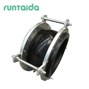 Flange tipo conectar fole epdm encanamento material flexível limite tirante borracha expansão conjunta