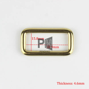 Laiton massif carré anneau ajusteur boucles coulé sans couture Rectangle boucle cuir artisanat sac sangle ceinture bagages sac à main bricolage accessoires - Product Image 6