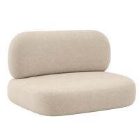Coussin de chaise longue d'intérieur en bouclette gris-beige, à rebond rapide, toucher doux, longue durée de vie, respirant, antidérapant et rembourré épais