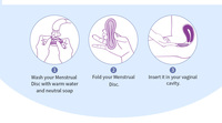 Disque menstruel en silicone médical de qualité supérieure avec anneau, réutilisable pour cervix bas
