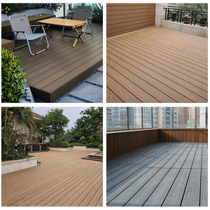 Planche <span class=keywords><strong>de</strong></span> terrasse en WPC imperméable et antidérapante, terrasse composite d'extérieur, anti-UV, jardin, patio, revêtement <span class=keywords><strong>de</strong></span> sol en WPC extérieur - Product Image 4
