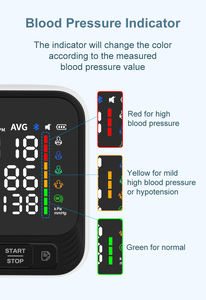 Accurate Digitale Bloeddrukmachine Met Achtergrondverlichting Led-Display Hartslagmeter 2X199 Geheugen Elektrisch Verstelbare Arm Rohs - Product Image 4