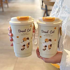 Gobelet isotherme 316 avec motif chaton mignon, portable, pour étudiants et enfants, avec bec verseur direct - Product Image 5