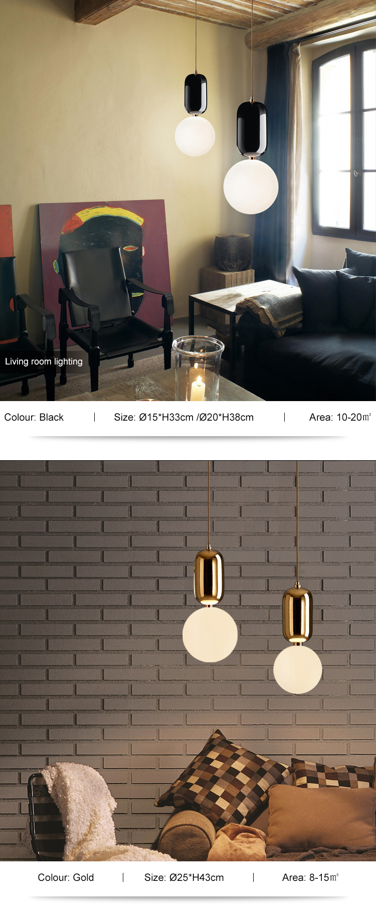 New Design Decoration Livingroom Kitchen Bedroom Hanging Glass G9 Pendant Light