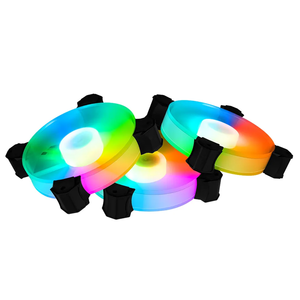 เคสคอมพิวเตอร์12025 120มม. พัดลม RGB สีสันสดใสโคมไฟหม้อน้ำเย็น6PIN ปิดเสียง PC 5V DC ARGB พัดลมระบายอากาศได้สำหรับออร่าซิงค์ - Product Image 3