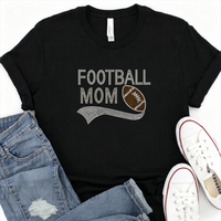 Nouveau design – Transfert thermocollant en vinyle de haute qualité pour T-shirt, motif « Football Mom » avec strass, vente en gros