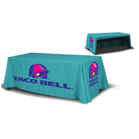 Housse de table personnalisée avec logo, drapé ample en polyester 300D, 1,2 m, 1,8 m, 2,4 m, pour salons professionnels, expositions, événements et publicité