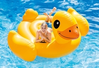 INTEX 56286 Mega Yellow Duck Float Mat, flotteur gonflable pour piscine, tapis flottant, 2,21 m * 2,21 m * 1,22 m