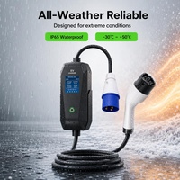 Station de recharge portable pour véhicules électriques, étanche et anti-poussière IP65, prise CEE bleue, écran de 2,8 pouces