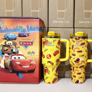 New Design Cartoon Car Tumbler with Gift <b>Box</b> Package 40oz Stainless Thermal Cup Insulated Water Bottle Travel Mug with Handle - Product Image 2