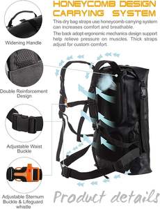 Mochila Impermeable de Muestra Gratuita, Bolsa de Viaje para Portátil con Cierres Herméticos para Barco, Pesca, Kayak - Product Image 3