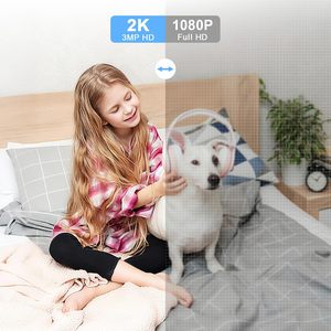 กล้องวงจรปิดภายในบ้าน Jqimn ความละเอียด 2K HD 5G WiFi AI กล้องดูแลสัตว์เลี้ยงและเด็ก หมุนได้ 360 องศา พร้อมไฟฉาย - Product Image 3