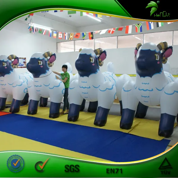 Cute Inflatable Fat Sheep Cartoon Inflatable Animal Toy Custom Character Figure