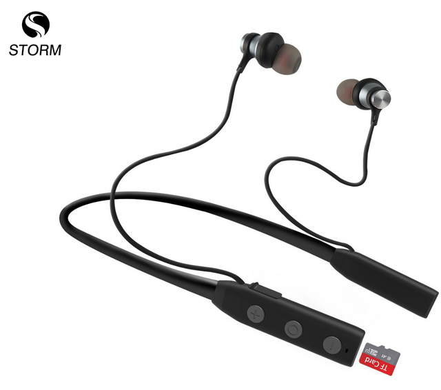 Low Price TF Sd Card Playing Wireless Sports Earbuds Mini In-ear Magnetic Bass Earphones with Mic for Smart Watch Phone