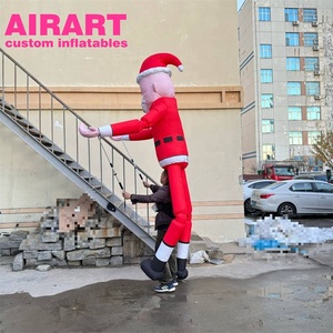 Babbo Natale Gonfiabile a Forma di Marionetta Alta 3 Metri, Controllato da Persona, per Parate Natalizie e Eventi di <span class=keywords><strong>Strada</strong></span> - Product Image 2