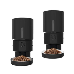 Comedero Inteligente para Mascotas, Comedero Automático para Perros y Gatos con Cámara, Temporizador, Control Remoto, Función de Alimentación por Voz y Video, Batería Recargable Negra - Product Image 1