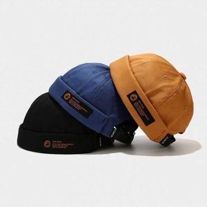 Gorro Docker Retro para Hombre, Estilo Simple y Moderno, Gorra de Béisbol con Etiqueta Tejida, Estilo Hip-Hop Urbano - Product Image 3