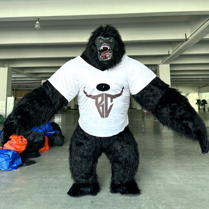 Costumes de mascotte gonflables de gorille singe roi de <span class=keywords><strong>dessin</strong></span> <span class=keywords><strong>animé</strong></span> de <span class=keywords><strong>film</strong></span> d'animation orientale 2m 2.6m 3m costumes de gorille gonflables avec ventilateur - Product Image 1