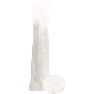 Boardwalk BWKPET912STRAWPK Disposable Crystal-Clear <b>Cold</b> <b>Cup</b> Lids 9 Oz. to 12 Oz. with Straw-Slot Clear (100/Pack) - Product Image 5