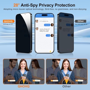 ฟิล์มป้องกันหน้า<span class=keywords><strong>จ</strong></span>อเพื่อความเป็นส่วนตัวป้องกันการสอดแนม ESD 9ชั่วโมงสำหรับ iPhone 17 16E 16 15 14 13 12 Pro Max PLUS กระจกนิรภัยติดกาวเต็มรูปแบบทำจากผ้าไหม - Product Image 2