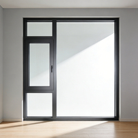 Ventana Abatible de Aluminio y Vidrio Templado, Hermética, Antipolvo, con Marco Delgado y Ultra Silenciosa, Directo de Fábrica, para Sala de Estar