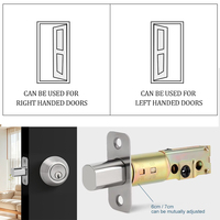 Serrure de porte à pêne dormant Huachuang en acier zingué, personnalisable avec logo et emplacement de serrure, robuste, pour hôtel