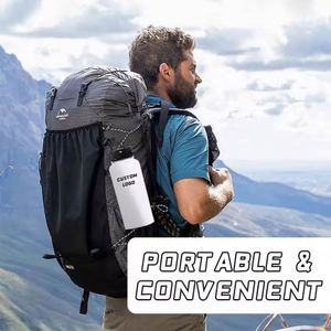 Custom Logo <b>Large</b> Capacity Gym Double Wall 304 Stainless Steel Travel Vacuum Sports Drinking Bottle Water Bottle for Office - Product Image 6