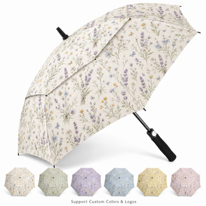 Parapluie de golf en gros 54 60 68 72 pouces, parapluie coupe-vent personnalisé avec logo pour la pluie et le soleil, équipement de pluie robuste pour l'extérieur - Product Image 1