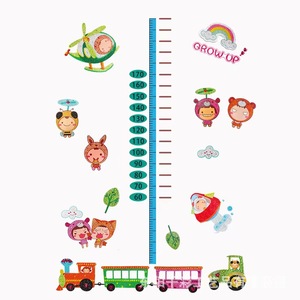 R-ST001-007 enfants jouet éducatif hauteur tableau de croissance autocollant mural 5D diamant peinture <span class=keywords><strong>Animal</strong></span> gemme autocollant en plastique - Product Image 5