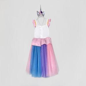 Robe de soirée pour fille Vêtements de danse Performance Wear Stage Performance Wear White Pink Polyester Little <span class=keywords><strong>Pony</strong></span> Dress - Product Image 2