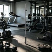 Barre en O à grande tête en acier Kanglejia K-AG 2,2 m pour usage commercial et domestique, idéale pour l'haltérophilie, les squats et les soulevés de terre pour les jambes, unisexe
