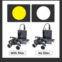 Professional Dental Loupes 2.5X 3.5X Rechargeable LED Surgical Magnifier Glasses Black Silver for Clinic Oral Surgery