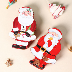 Boîte de rangement en métal Père Noël Mystique Arts, décoration de Noël, conteneur à bonbons et collations, ornement de bureau - Product Image 5