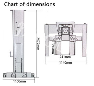 CE 인증 헤비 듀티 싱글 포스트 유압 자동차 리프트 버스/트럭 리프트 전기 운전 모드 4 포스트 디자인 유압 리프트 - Product Image 2