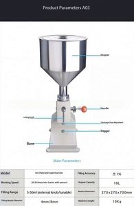 Máquina Manual Neumática Pequeña para Llenado de Pasta, para Miel, Mermelada, Champú, Loción, Botellas de 5-100 ml, Diseño Portátil de Alta Eficiencia - Product Image 5