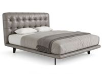 Lit rembourré moderne et confortable pour chambre à coucher, en cuir pleine fleur de luxe, mousse haute densité, fabrication OEM ODM directe usine