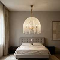 Luminaire suspendu LED de style scandinave, lustre en verre moderne nordique de luxe, lampe suspendue pour la décoration intérieure de la salle à manger, du bar