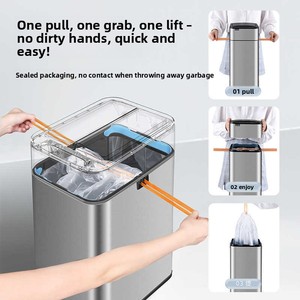 Nuovo Cestino Intelligente Jie'anhui con Sensore e Coperchio per <span class=keywords><strong>Bagno</strong></span>, Spazi Ristretti, Soggiorno e Cucina - Imballaggio Automatico - Product Image 3