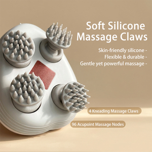 Masseur de cuir chevelu imperméable avec intensités réglables pour une relaxation profonde, un nettoyage du cuir chevelu et une stimulation des follicules pileux - Product Image 4