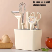 Ensemble de gadgets de cuisine 6 pièces avec lames en acier inoxydable et couteau à fruits, couteau à melon, ouvre-bouteille, éplucheur de fruits à melon