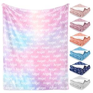 Manta de forro polar de microfibra personalizada, <span class=keywords><strong>envío</strong></span> directo, nombre de punto personalizado, regalo para bebé recién nacido para niños, técnica de sublimación - Product Image 6
