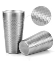 Mélangeur à Cocktail professionnel motif nid d'abeille isolation sous vide tasse à Cocktail en acier inoxydable 304 outil de mélange antidérapant