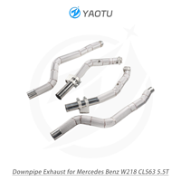 Tuyaux d'échappement en acier inoxydable YT 304 pour Mercedes Benz W218 CLS63 5.5T avec isolation thermique et bouclier thermique