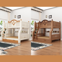 Massivholz Luxus-Etagenbett Ober- und Unterbett Multifunktional für Kleine Wohnungen Kinder & Jugendliche Doppelstöckig