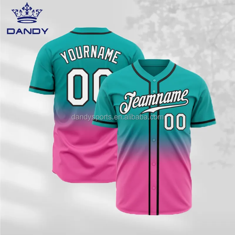 Full Sublimation Baseball Jerseys Youth Breathable Baseball Uniform Custom Baseball T-shirt for Women