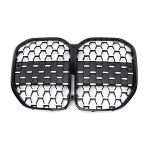 Peinture haute température plastique ABS brillant noir argent diamant Style pare-chocs avant grilles de voiture pour BMW nouvelle série 4 G22 G23 2021 - Product Image 3